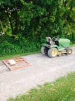 Driveway Groomer Jr pulled by Tractor