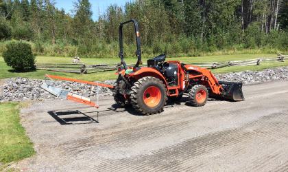 Driveway Groomer™ pulled by a Tractor